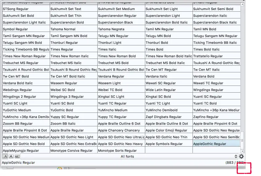 choosing a font in clip studio paint - resize the font list pane