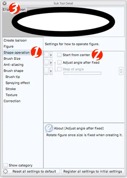 clip studio paint word balloon settings