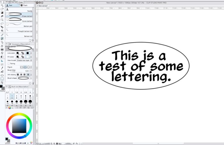 Drawing Word Balloons from the Center