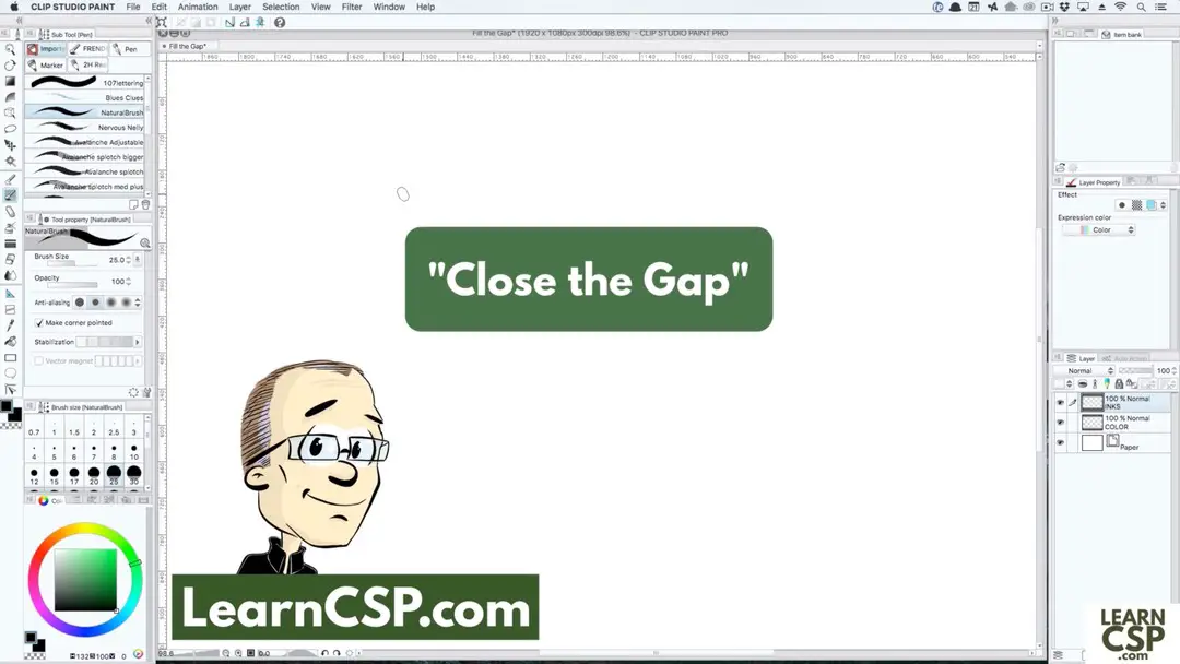 Clip Studio Paint Fill Tool Close Gap