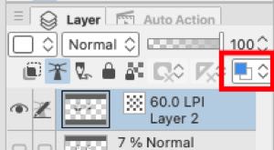 Change Layer Color tool above the layers list