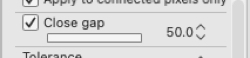 The Slider version of the Close the Gap option on the Fill tool