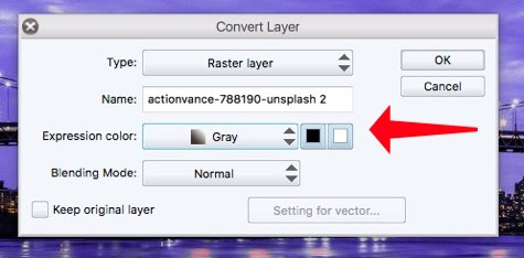 Convert Layer to black and white