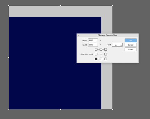 Lower Left reference point in Clip Studio Paint