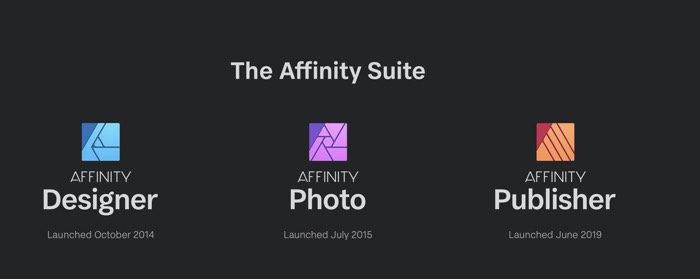 The Affinity trio of apps