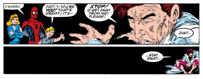 Todd McFarlane designs a great horizontal panel to isolate the Lizard