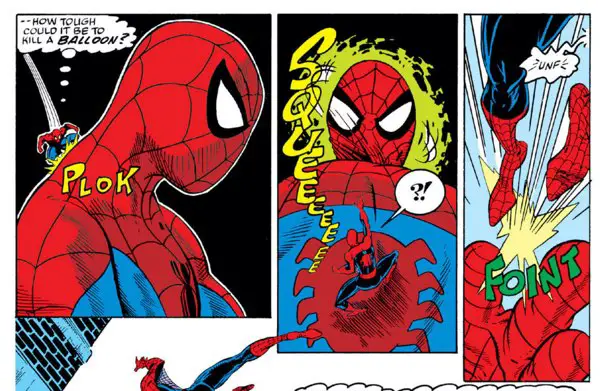 Spider-Man attacks the Macy's Thanksgiving Day parade Spider-Man balloon