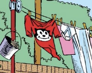 Closeup on the first Felix the Cat appearance in The Amazing Spider-Man #304