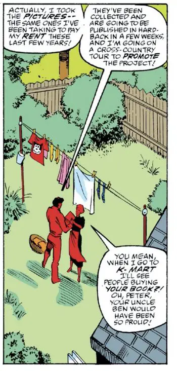 More Felix the Cat laundry for Aunt May.  Also, a K-Mart reference