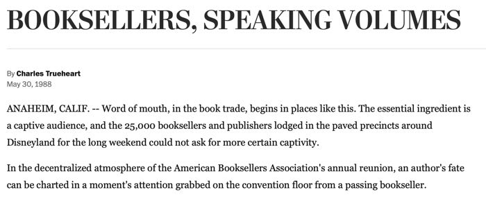 The Washington Post reports on the Booksellers conference this comic was timed out for