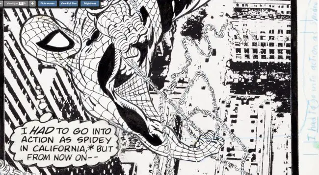 Obvious lettering addition to McFarlane art in The Amazing Spider-Man #306