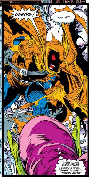 Hobgoblin by Todd McFarlane and the back of the Green Goblin's head