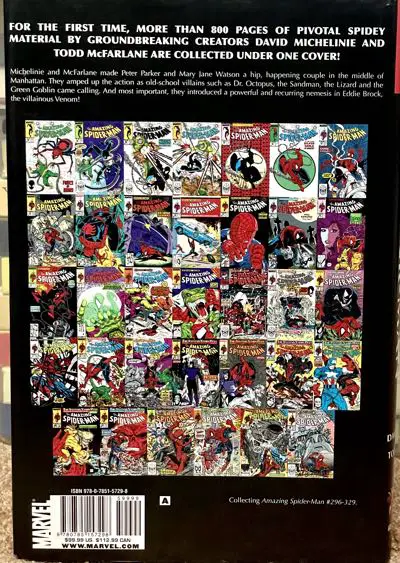 Spider-Man by Michelinie and McFarlane Omnibus back cover