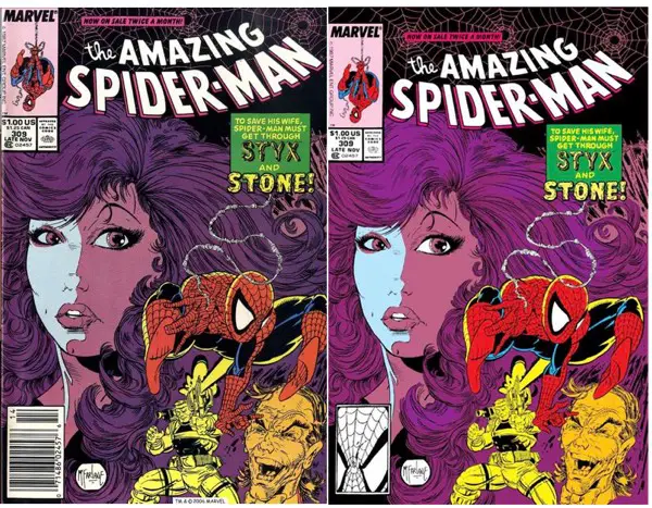 Amazing Spider-Man #309 newsprint versus digital printing