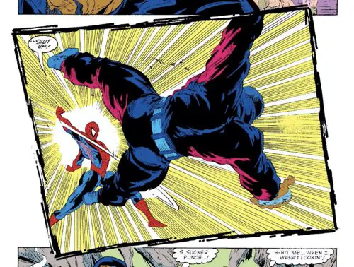 Spider-Man sucker punches Manslaughter Marsdale