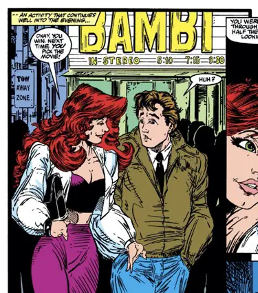Mary Jane and Peter Parker go to a screening of Bambi