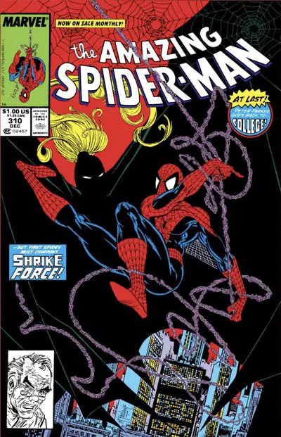 The Amazing Spider-Man #310 cover by Todd Mcfarlane with The Shrike