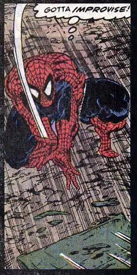 Todd McFarlane even cramps Spider-Man into a panel