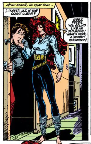 Felix the cat is hidden in this panel with Mary Jane and Peter