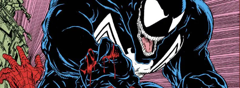 Amazing Spider-Man #316 cover detail by Todd McFarlane of Venom