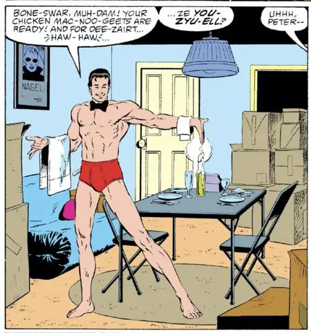 Peter Parker showing off his apartment with the Nagel print