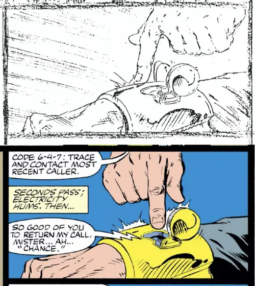 Todd McFarlane draws the wrong hand with the wrong number of fingers.Bob McLeod corrects.