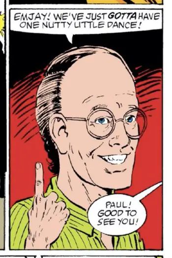 Todd McFarlane draws Paul Shaffer and gives him an enormous forehead