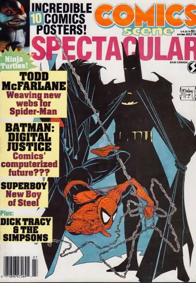 Spider-Man Batman cover drawn by Todd McFarlane for Comics Scene Spectacular
