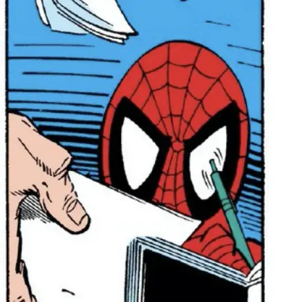 Spider-Man's flat face