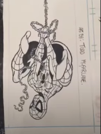 Original art to the corner box for The Amazing Spider-Man #302