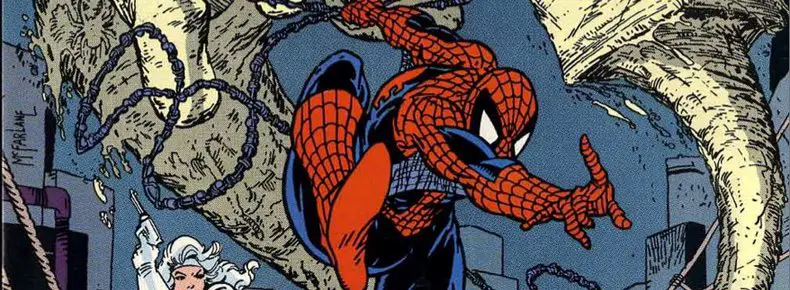 Detail to The Amazing Spider-Man #303 cover by Todd McFarlane