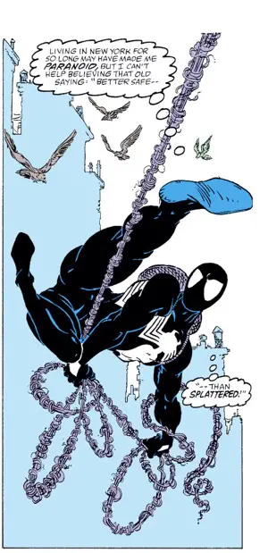 Todd McFarlane drawing Spider-Man in his black and white costume