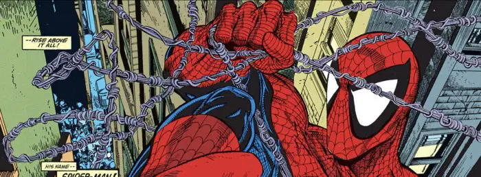 Spider-Man #1 webbing sample by Todd McFarlane