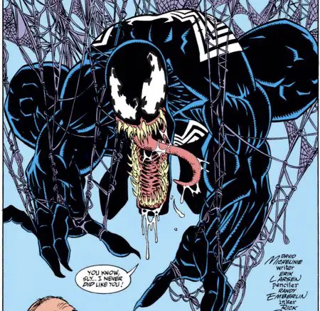 Erik Larsen added Venom's crazy tongue later