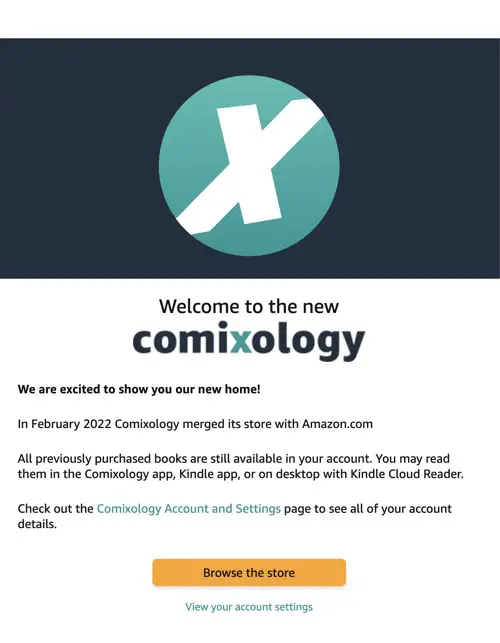 Comixology is pleased to announce its own suicide