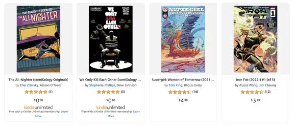 You can't find issue numbers on half the comics on Amazon/Comixology now