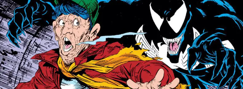 Todd McFarlane draws Venom chasing down a homeless man