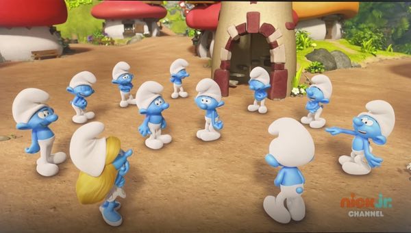 Smurfs point and laugh because they're immature bullies
