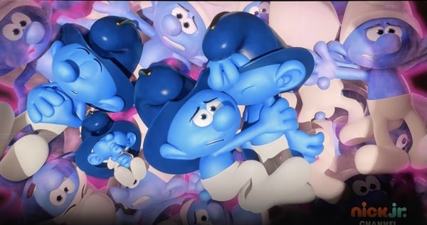 Frozen Smurfs look just like Smurf toys